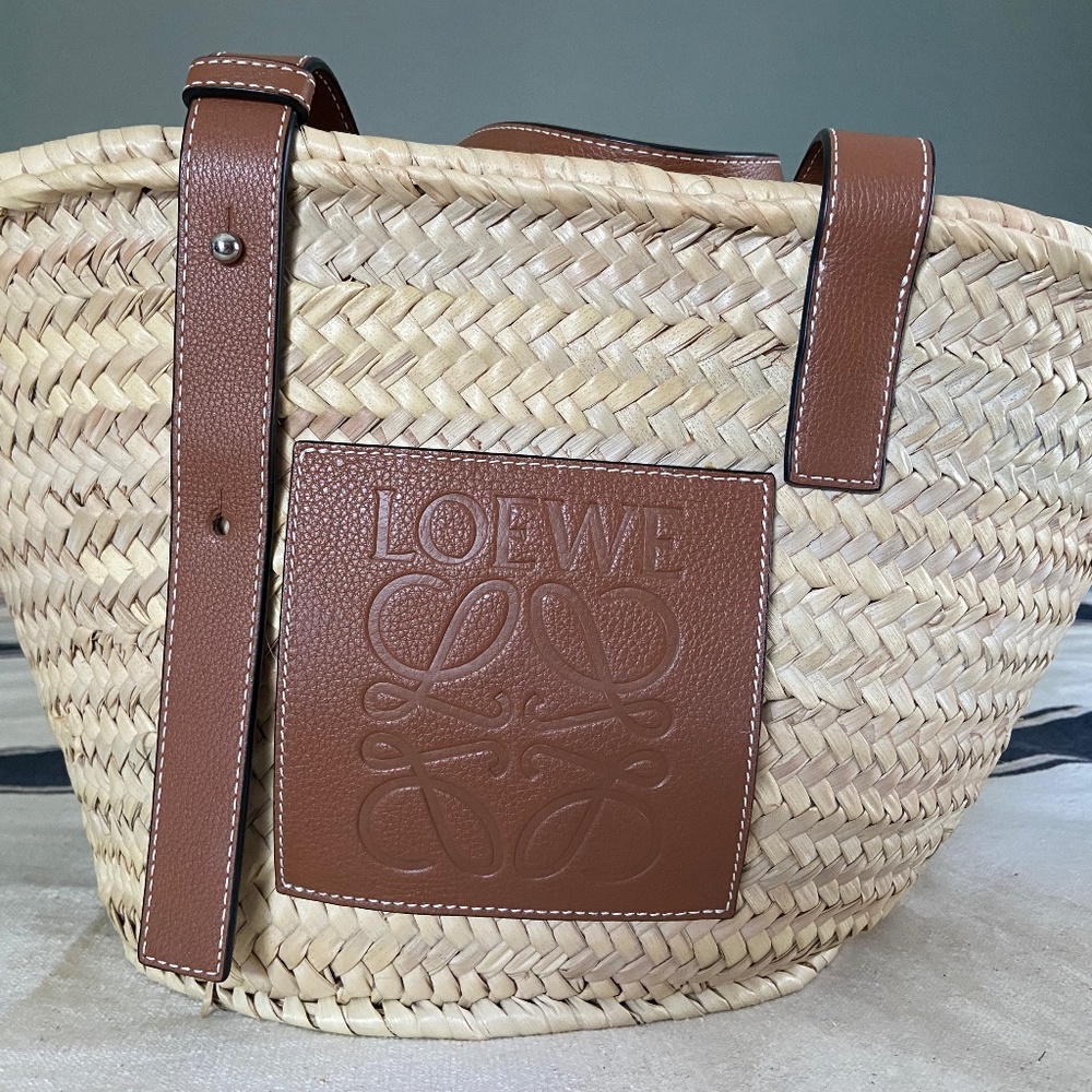 Loewe Raffia Basket Tote